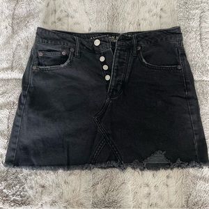 AE Black Denim Skirt